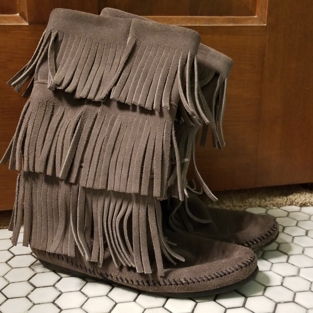 Minnetonka 3 Layer Fringe Boot - image 1